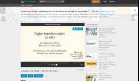 
							         Digital transformation at RAU - SlideShare								  
							    