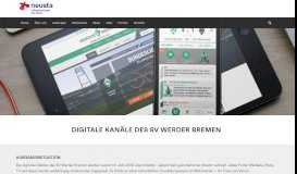 
							         Digitale Kanäle des SV Werder Bremen - Server, Hosting und mehr ...								  
							    