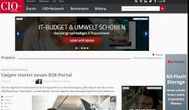 
							         Digitale Transformation: Uniper startet neues B2B-Portal - cio.de								  
							    