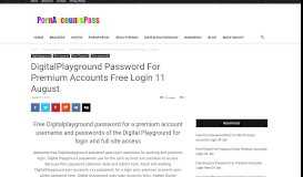 
							         DigitalPlayground Password For Premium Accounts Free ...								  
							    