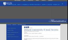 
							         Dillard University E-mail Access - Dillard University								  
							    