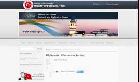 
							         Diplomatic Missions in Turkey / Rep. of Turkey Ministry of Foreign Affairs								  
							    