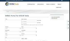 
							         DIRAC Portal for EISCAT Data | EOSC Hub								  
							    