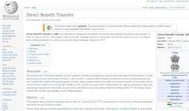 
							         Direct Benefit Transfer - Wikipedia								  
							    