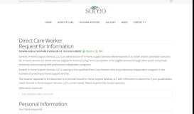 
							         Direct Care Worker Request for Information | Soreo								  
							    