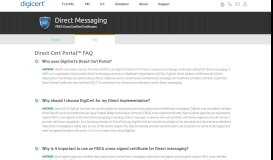 
							         Direct Cert Portal FAQ | DigiCert.com								  
							    
