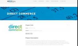 
							         Direct Commerce - APP2P Spring Conference - IOFM								  
							    