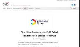 
							         Direct Line Group chooses SSP Select Insurance as a Service for ...								  
							    
