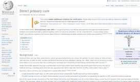 
							         Direct primary care - Wikipedia								  
							    