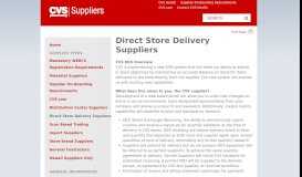 
							         Direct Store Delivery Suppliers | CVS Caremark Suppliers								  
							    
