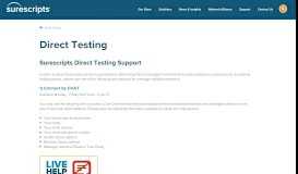 
							         Direct Testing - Surescripts								  
							    