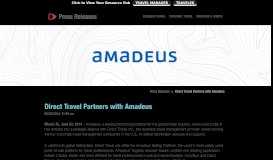 
							         Direct Travel Partners with Amadeus | Direct Travel								  
							    