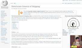 
							         Directorate General of Shipping - Wikipedia								  
							    
