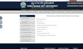 
							         Directorate of Open and Distance Learning - Guru Nanak Dev University								  
							    