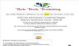 
							         Directorship - Tick Tock Training, Child Care, Day Care ...								  
							    