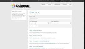 
							         Directory - Dubuque Community Schools								  
							    