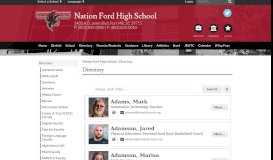 
							         Directory - Nation Ford High School								  
							    
