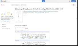 
							         Directory of Graduates of the University of California, 1864-1916								  
							    