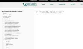 
							         Directory - Princeton Community Hospital								  
							    