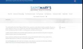 
							         Directory | Saint Mary's Regional Medical Center								  
							    