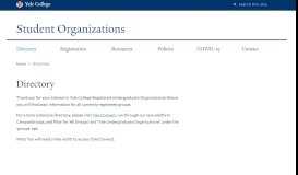 
							         Directory | Student Organizations								  
							    