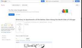 
							         Directory to apartments of the better class along the North side of ...								  
							    
