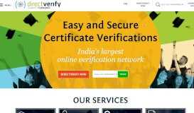 
							         DirectVerify : Online Certificate verification System								  
							    