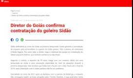 
							         Diretor do Goiás confirma contratação do goleiro Sidão - Portal ...								  
							    