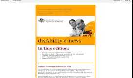 
							         DisAbility eNews - informing the disability employment and advocacy ...								  
							    
