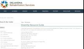 
							         Disability Resource Guide | Oklahoma Department of Rehabilitation ...								  
							    