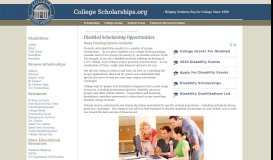 
							         Disability Scholarships - College Opportunities for Handicapped and ...								  
							    