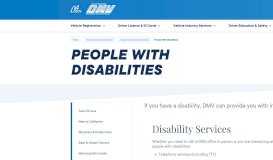 
							         Disability Services - DMV - CA.gov								  
							    