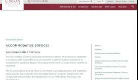 
							         Disability Services | Union College								  
							    