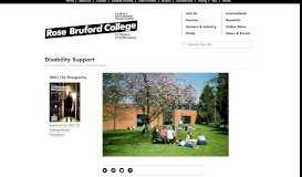 
							         Disability Support | Rose Bruford College								  
							    