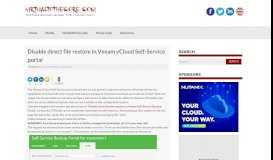 
							         Disable direct file restore in Veeam vCloud Self-Service portal								  
							    