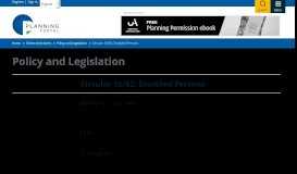 
							         Disabled Persons - Policy and Legislation | Planning Portal								  
							    