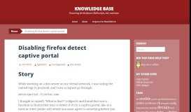 
							         Disabling firefox detect captive portal | Knowledge Base								  
							    