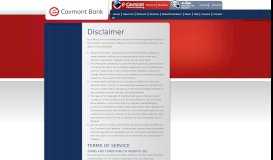 
							         Disclaimer - Cavmont Bank								  
							    
