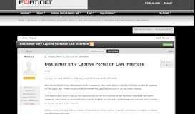 
							         Disclaimer only Captive Portal on LAN Interface | Fortinet ...								  
							    
