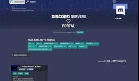 
							         Discord servers tagged with Portal | DISBOARD								  
							    