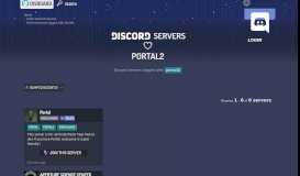 
							         Discord servers tagged with portal2 | DISBOARD								  
							    