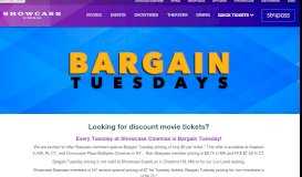 
							         Discount Movie Tickets: Bargain Tuesdays | Showcase Cinemas								  
							    