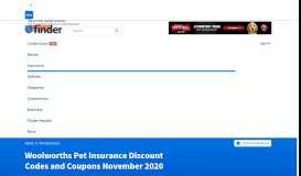 
							         Discounts and Coupon Codes for Woolworths Pet Insurance May ...								  
							    