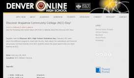 
							         Discover Arapahoe Community College (ACC) Day! | Denver Online ...								  
							    
