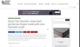 
							         Discover Deals claw back: Discover takes back portal rewards								  
							    