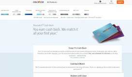 
							         Discover it Cash Back Credit Card | Discover								  
							    
