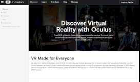 
							         Discover - Oculus Creators Portal								  
							    