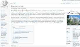 
							         Discovery, Inc. - Wikipedia								  
							    