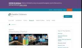 
							         Discovery Portal - Seattle Children's								  
							    