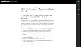 
							         Discovery research for an employee portal – TUGBA OZDIL								  
							    